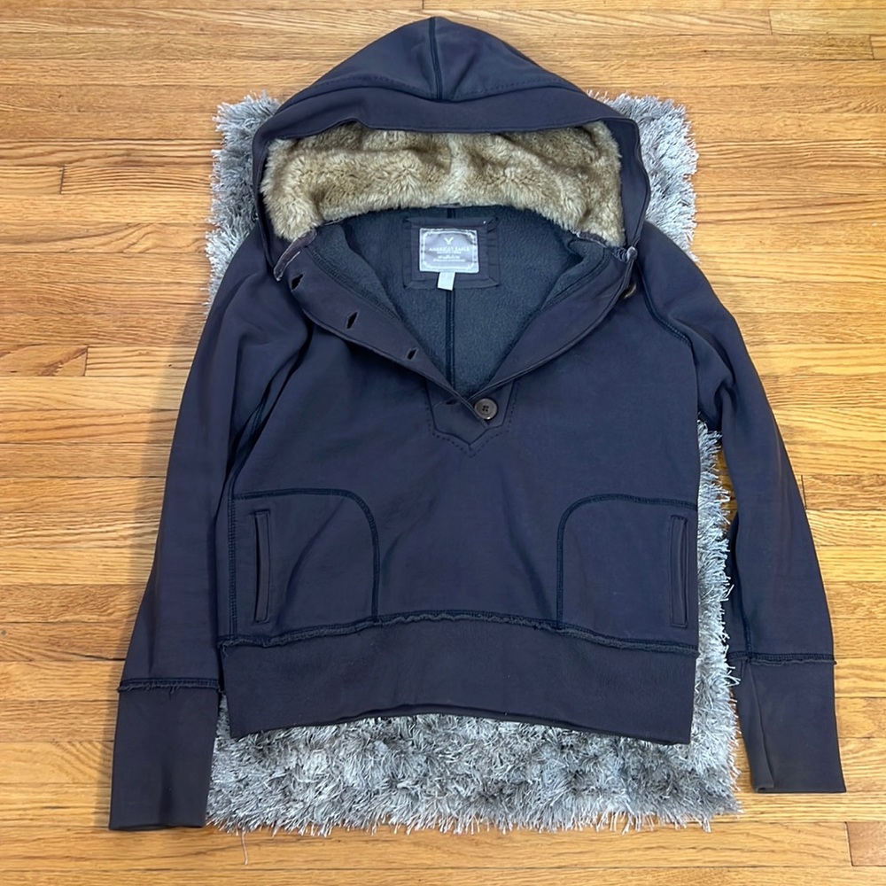 American Eagle Outfitters Faux Fur Hoodie